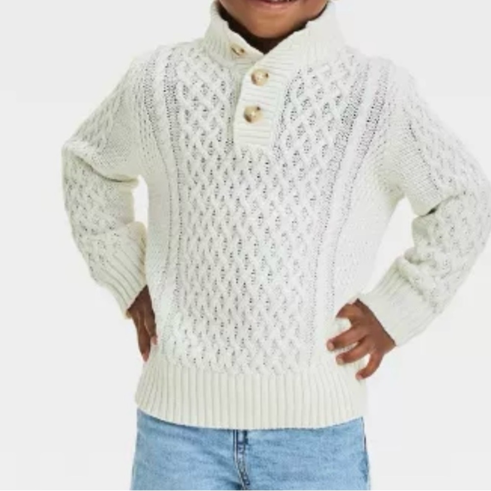 Kids Cream Knit Sweater